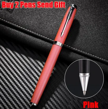 Pink Roller Pen Классический дизайн, сонет, авторучка, офисная, офисная, роскошная, бизнес, Подарочная, металлическая ручка, 521, купить, 2 ручки, отправить подарок - Цвет: Pink Roller Pen