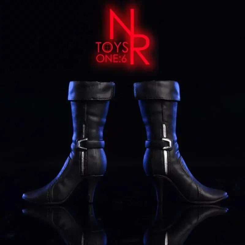 Масштаб 1/6 черные белые коричневые боевые ботинки на высоком каблуке обувь для 12