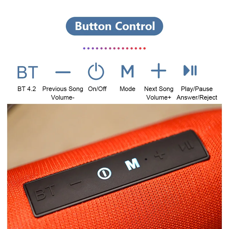 Беспроводной Bluetooth динамик 20 Вт Портативные колонки 3D стерео музыка объемная