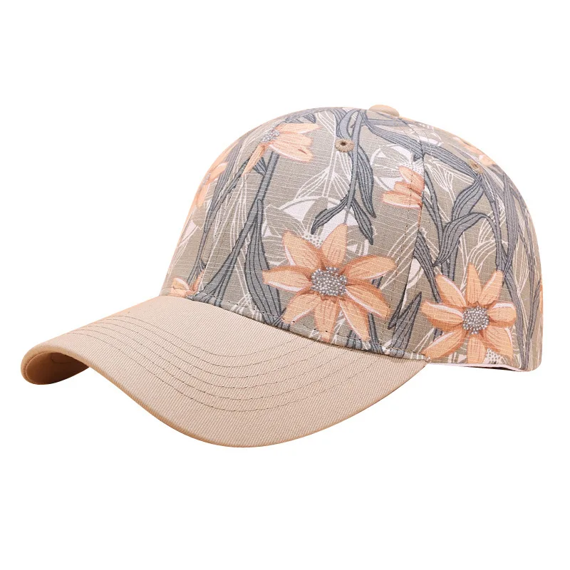 Бейсболка с цветочным принтом Snapback Женская Осенняя Летняя Повседневная дышащая