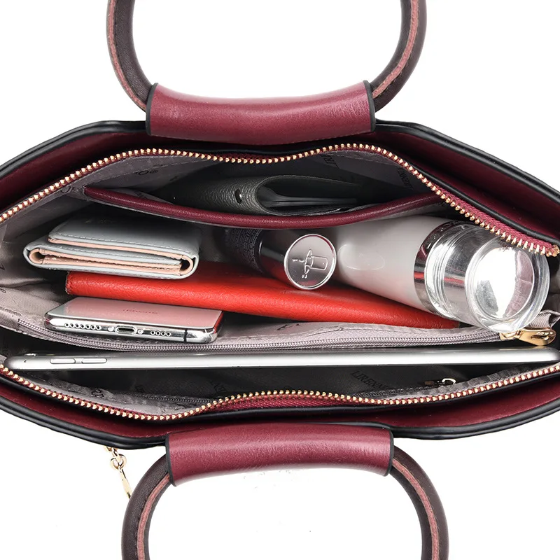 

Johnature Fashion Women Bag 2021 New Large Capacity Soft Leather Luxury Handbag Casual Tote Female Shoulder Messenger Bags