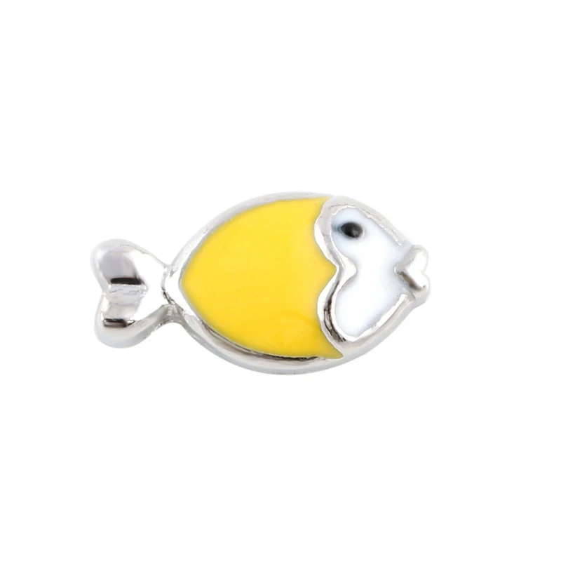 20 шт./лот Плавающие Подвески Желтая рыба ручной работы сделай сам для стеклянных