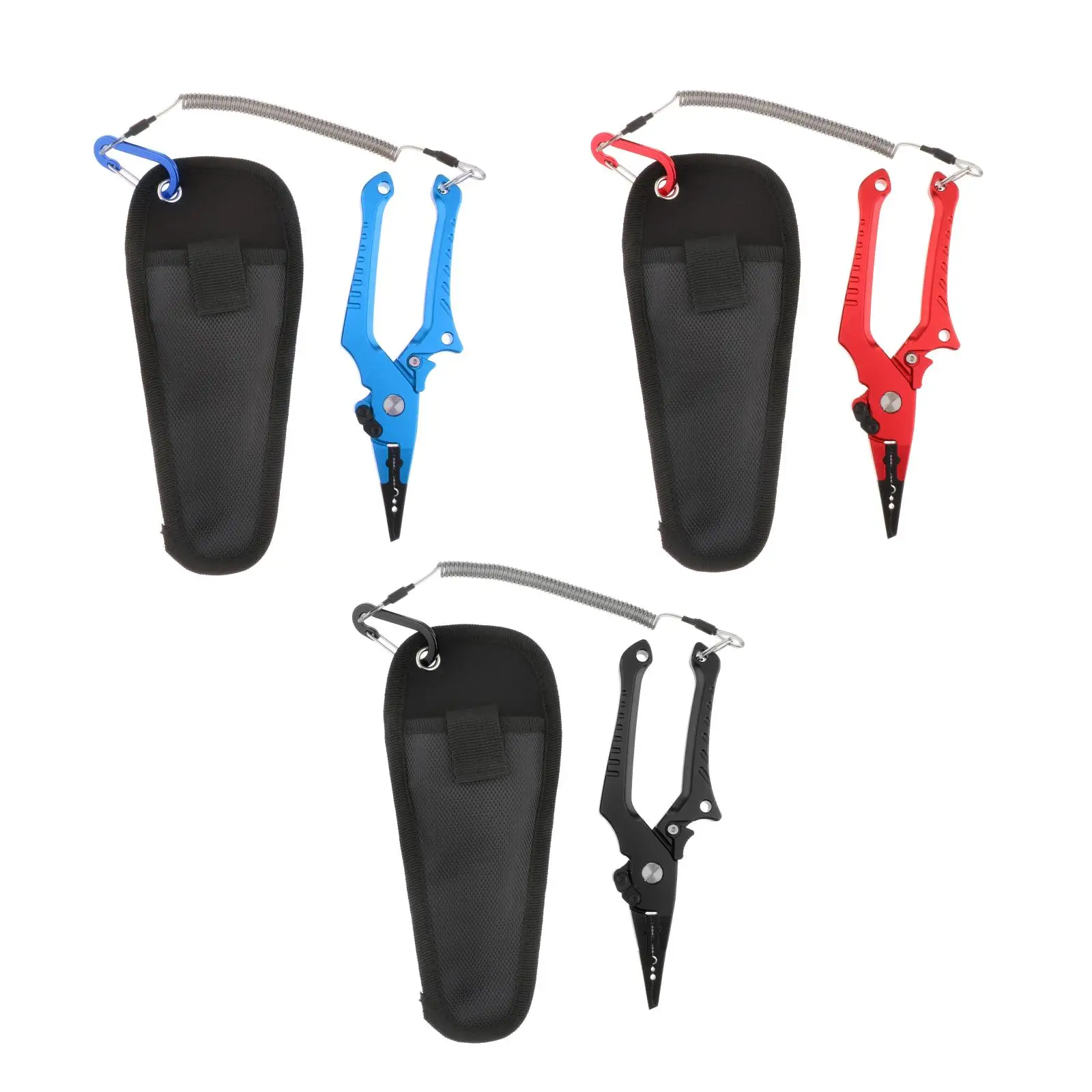 

Aluminum Alloy Fishing Pliers Cutter Hook Remover + Lanyard Freshwater
