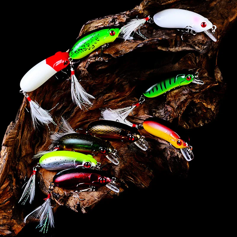1Pcs Minnow Floating Fishing Lure 6.2cm 10g Fake Fish Crankbait Wobblers Artificial Plastic Hard Bait Swimbait Fishing Tackle