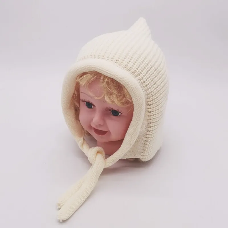 Осенне-зимний вязаный для новорожденных шапки вязаные крючком шапочки Детские