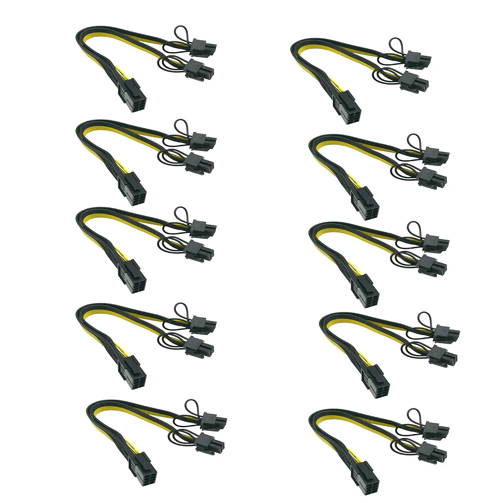 

30pcs 8 Pin to dual 8 (6+2) Pin PCI Express Power Cable Converter Cable for Graphics GPU Video Card PCIE PCI-E VGA Splitter Hub