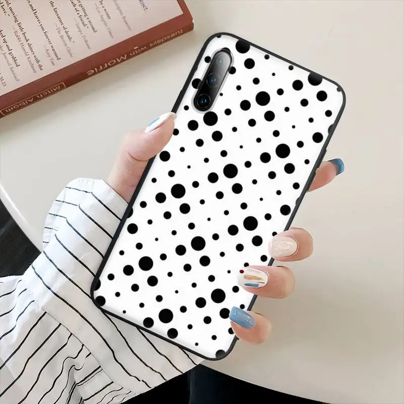

Black And White Polka Dot Silicone Phone Cover Case For Redmi Note 10 9 8 6 Pro 4 4x 5 5A 7 8T 9S 10