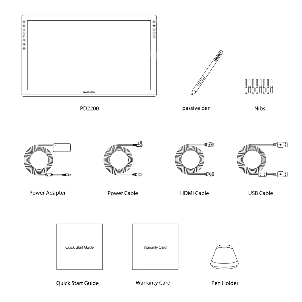 

GAOMON G22 21.5 Inches 92%NTSC Graphic Drawing Tablet Monitor Pen display with Tilt-Support Battery-Free 8192 Pen Pressure