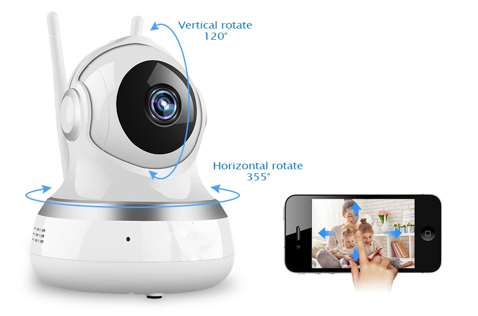 HD 720 P/1080 P ночное видение IP P2P Беспроводной Wi Fi CCTV детектор движения смарт камера