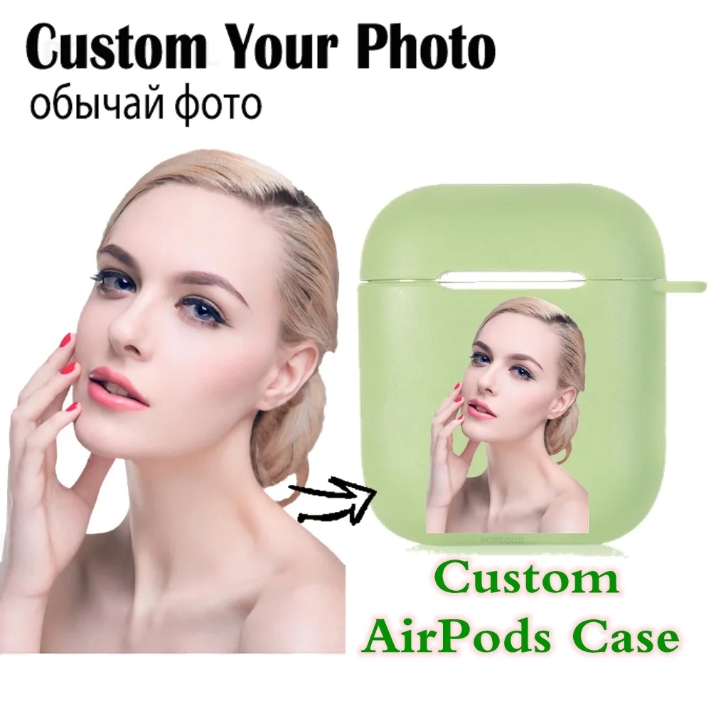 Чехол для Air Pods 1 2 чехол с именем и логотипом на заказ мягкий из ТПУ беспроводного