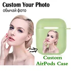 Чехол для Air Pods 1 2, мягкий чехол из ТПУ с логотипом и индивидуальным изображением имени для беспроводного Airpod Bluetooth, чехол сделай сам с фотобуквами на заказ, Новинка