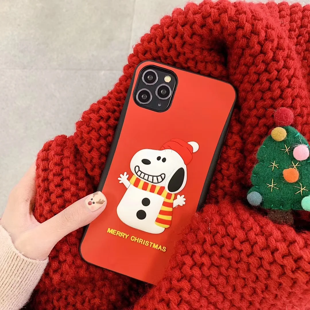 Милый мультяшный чехол для IPhone 11 Pro Max с Рождеством Роскошный XR X XS 6S 7 8 Plus