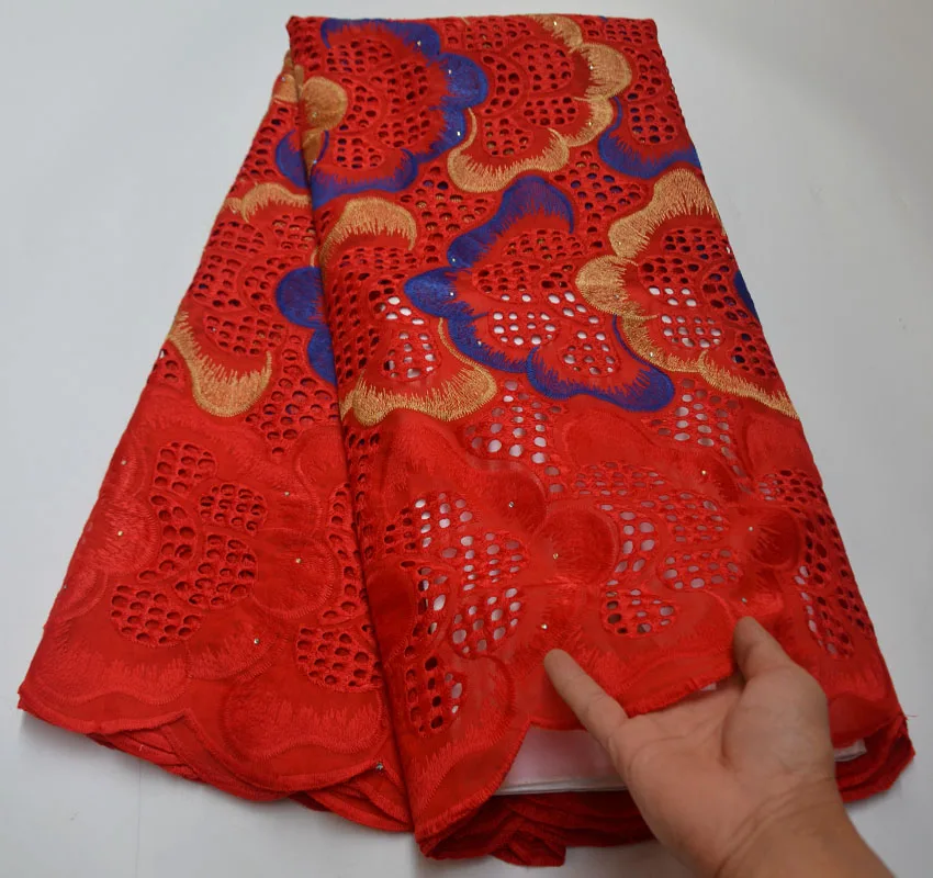 Новейший дизайн вышивка Африканская Хлопковая кружевная ткань 2020 нигерийская