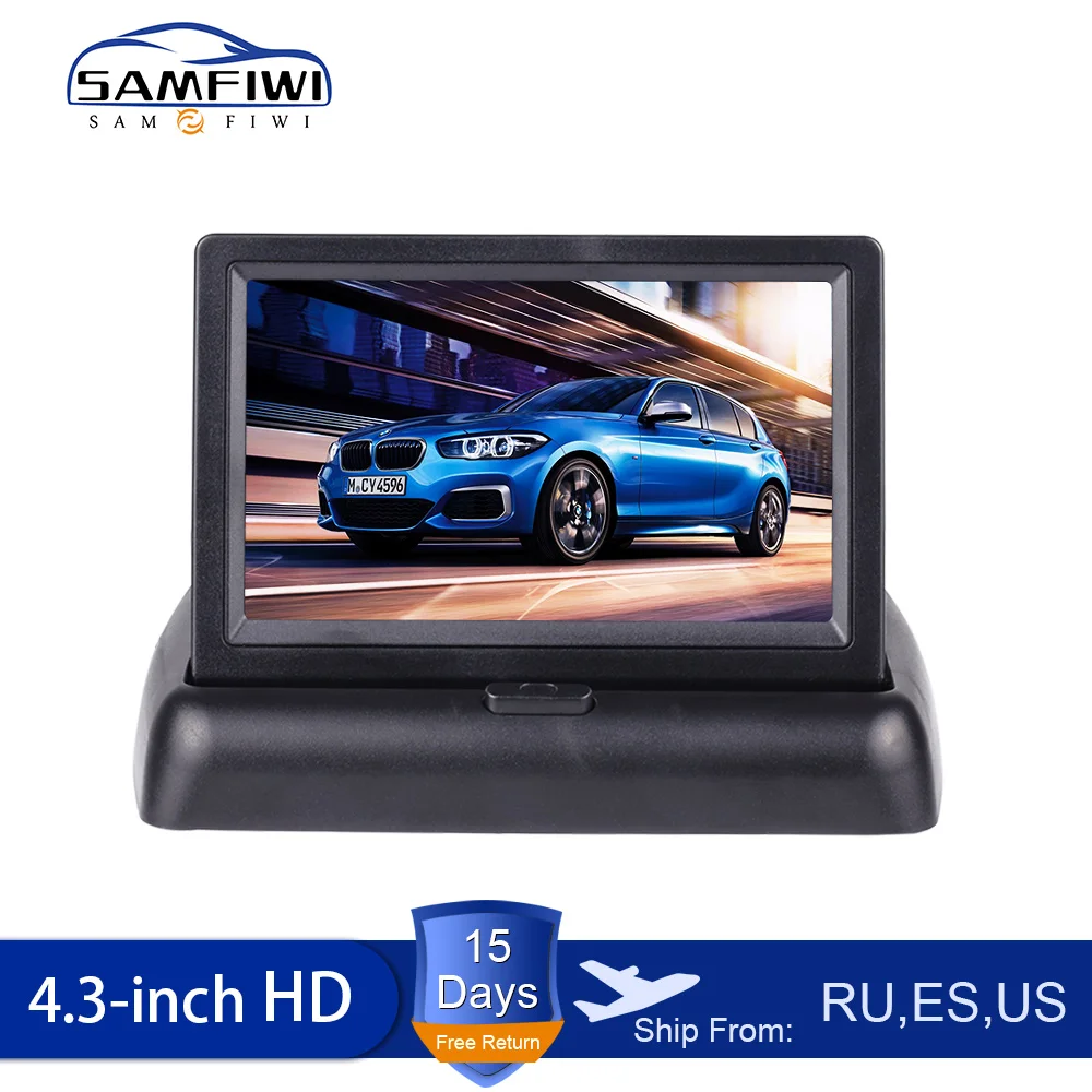 Складной автомобильный монитор 4 3 дюйма TFT ЖК дисплей камера s заднего вида