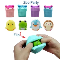 14pcs expression emotional gift box pinching toy cartoon flip pinch animals squeeze toy for autism special needs