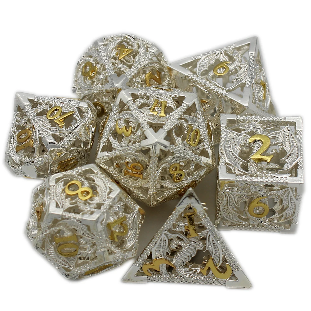2022 полые металлические игральные кости новые летающего дракона D &amp 7 шт. набор