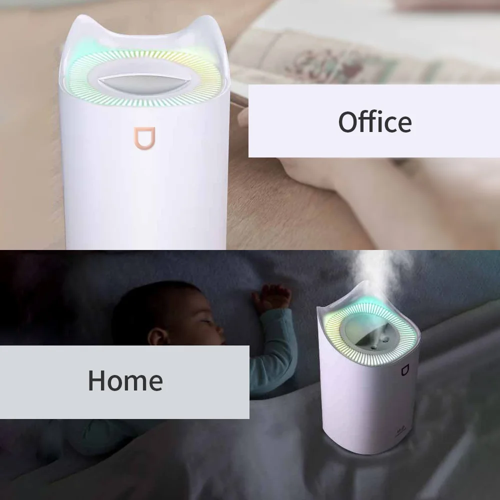 

Home Air Humidifier 3L Double Nozzle Cool Mist Aroma Diffuser With Coloful LED Light Heavy Fog Ultrasonic Air Mist Humidificador