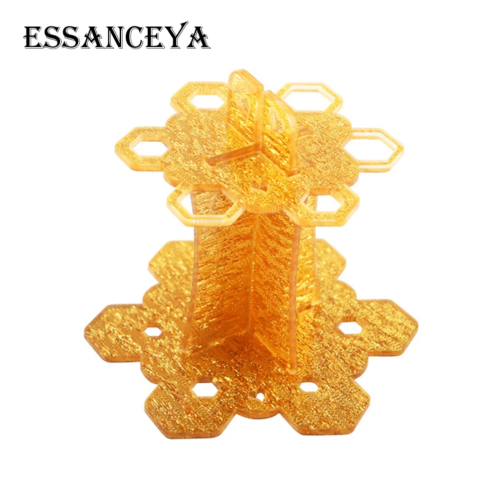 6 отверстий кисти для макияжа акриловый держатель салон Радуга щетка с Сотами