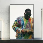 Бигги Смолс холст художественные плакаты и принты Portriat и Бигги Смолс холст настенные картины Искусство Современная абстрактная картина домашний декор