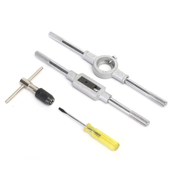 

40pcs Tap Die Set Hand Thread Plug Taps Handle Alloy Steel Inch Threading Tool Hand Tools Set With Case