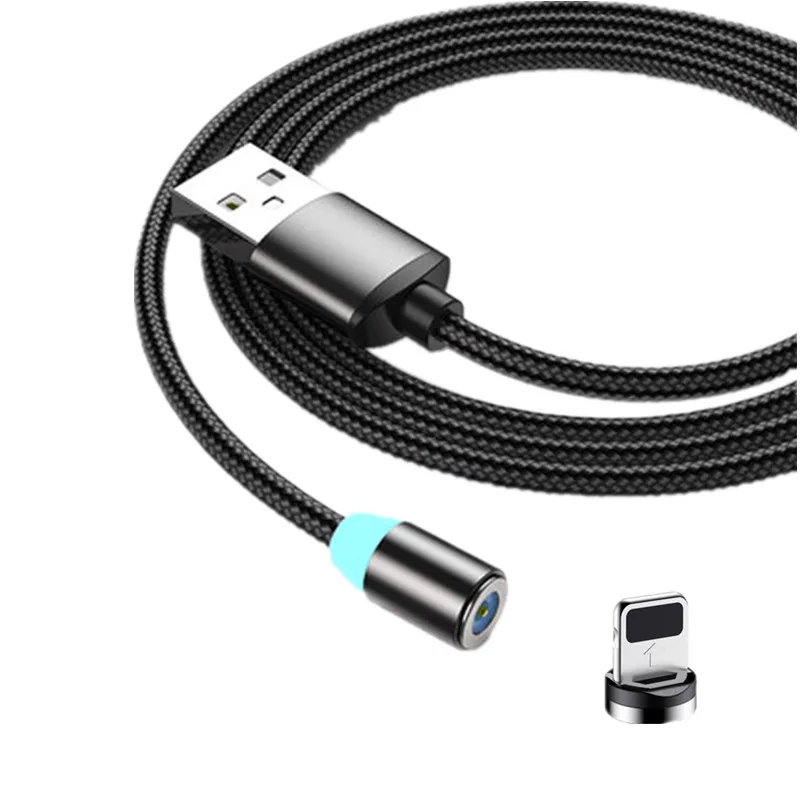Магнитный зарядный USB-кабель 100 см, 200 см для Apple iPhone 12 11 PRO 5 5S SE 6 6S 7 8 Plus X XS MAX XR ipad mini air