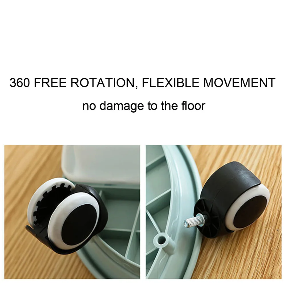 

2pcs/set Durable Round Home Decor Indoor Outdoor Strong Loading Bearing Plant Caddy Flower Pot Balcony Storage Stand With Wheels