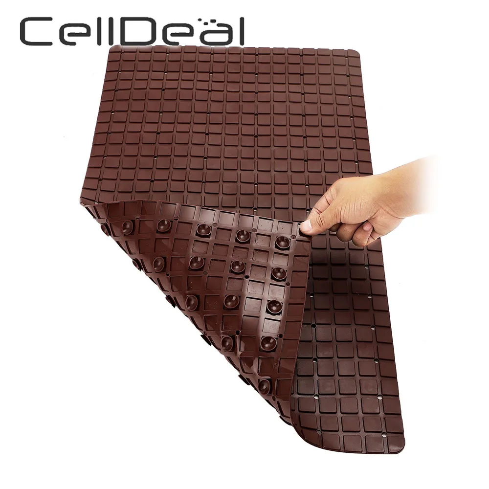 

Коврик для ванны, прямоугольный нескользящий Массажный коврик из ПВХ на присоске, маленькая квадратная подушка для душа с узором, однотонны...