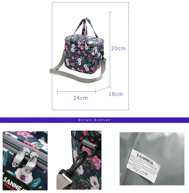 outdoor insulated lunch bag cooler camping bbq picnic lunch box tote backpack thermal bento box food storage shoulder bag free global shipping