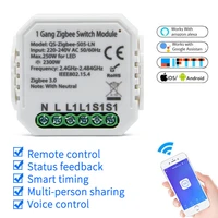 mini tuya zigbee smart switch module zigbee s05 ln 90 250v 1 way wireless light relay compatible with alexa google home diy
