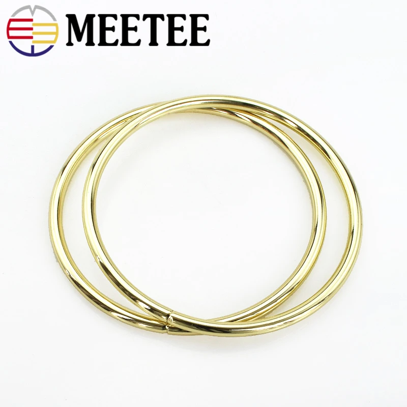 2Pcs Meetee 10cm Thick 5mm Metal O Ring Bags Frame Purse Handle for Luggage Hardware Accessories Buckles DIY Crafts F1-77 | Дом и сад