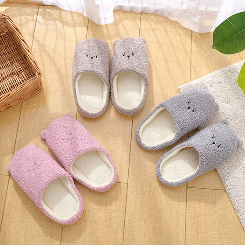 

Women Slippers Bottom Soft Home Shoes Cotton Autumn Winter Female Slippers Indoor Slip-On Slides Women Comfortable Shoes