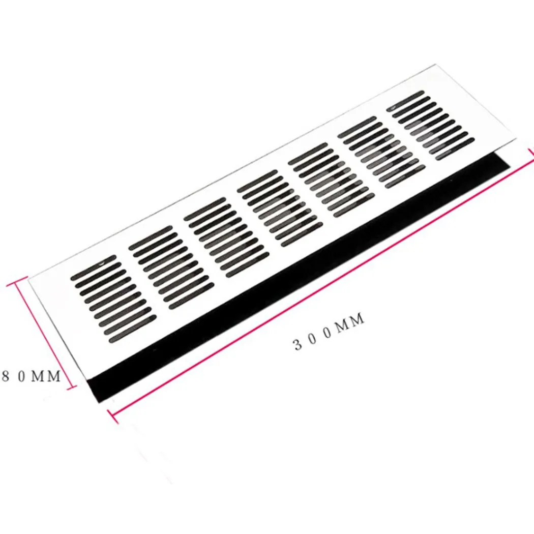 

Ventilation Grille 80*150-400mm Grid Rectangle Aluminum Air Vent Furniture Shoe Closet Cabinet Ventilation Grille Cover