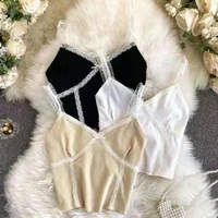 lace camisole women are fashionable outside wear all match high waist short bottoming shirt with top in trendy womens clothing
