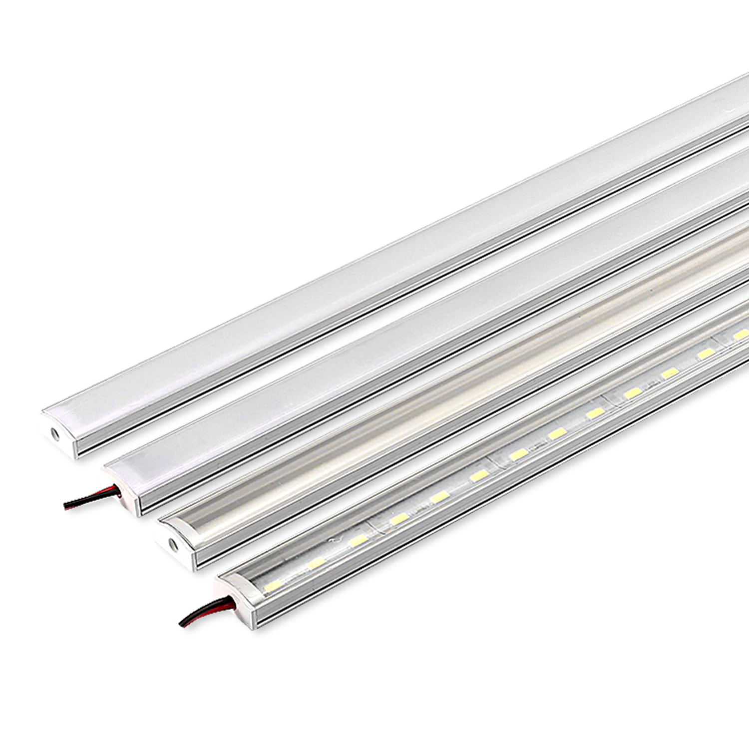 10pcs /20PCS/50cm 5630 5730 DC12V hard rigid bar strip with U aluminum profile shell channel housing cabinet light kitchen | Лампы и