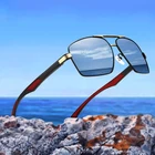 Алюминиевые мужские солнцезащитные очки, дропшиппинг, поляризационные линзы UV400, без логотипа, солнцезащитные очки с зеркальным покрытием, Oculos de sol