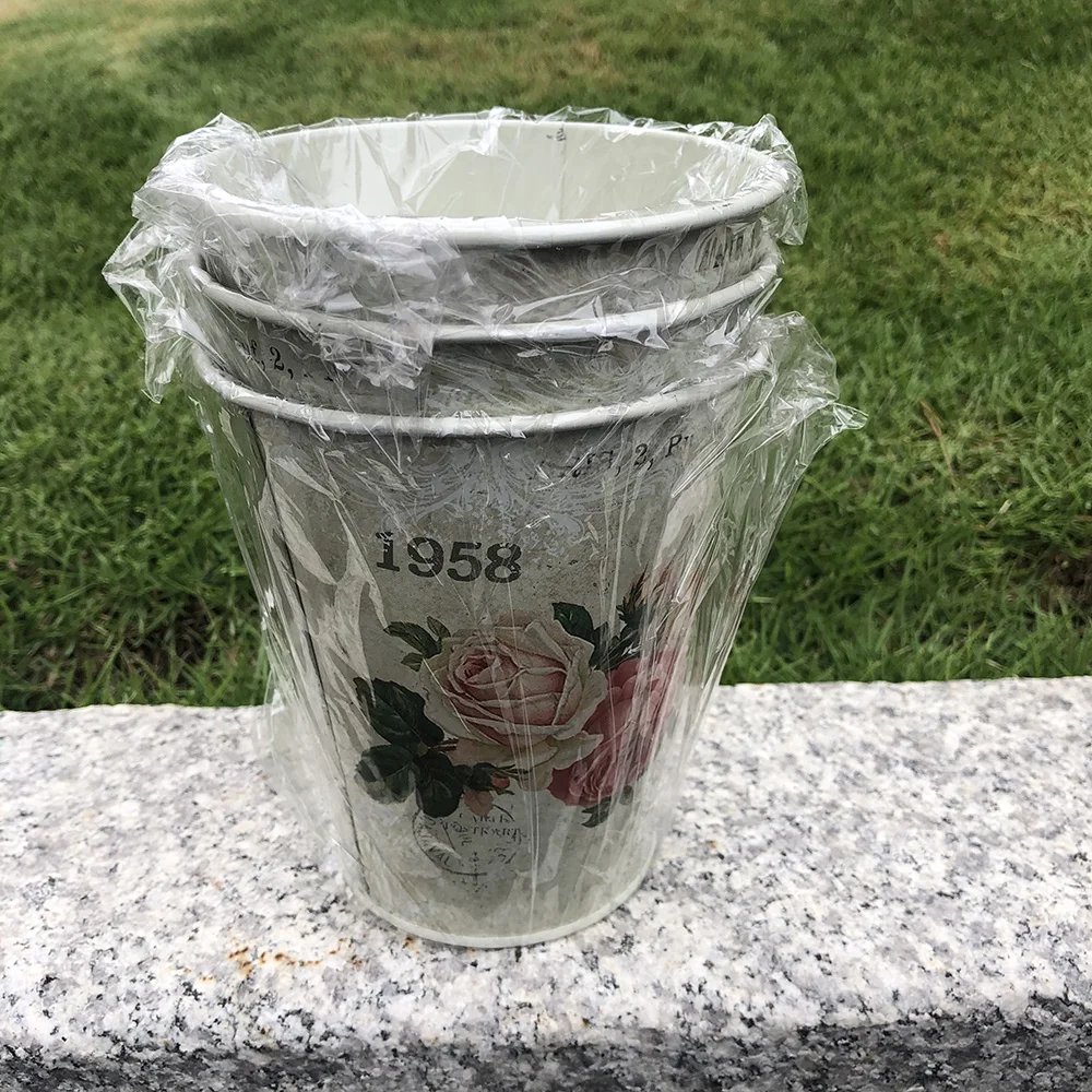 10 шт./лот D11xH12.5CM железная ваза горшок свадебное украшение Европейский жестяная