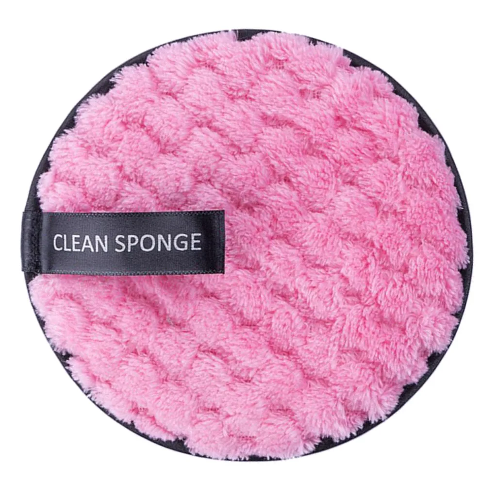 Косметическая губка круглой формы для очистки натуральный спонж макияжа