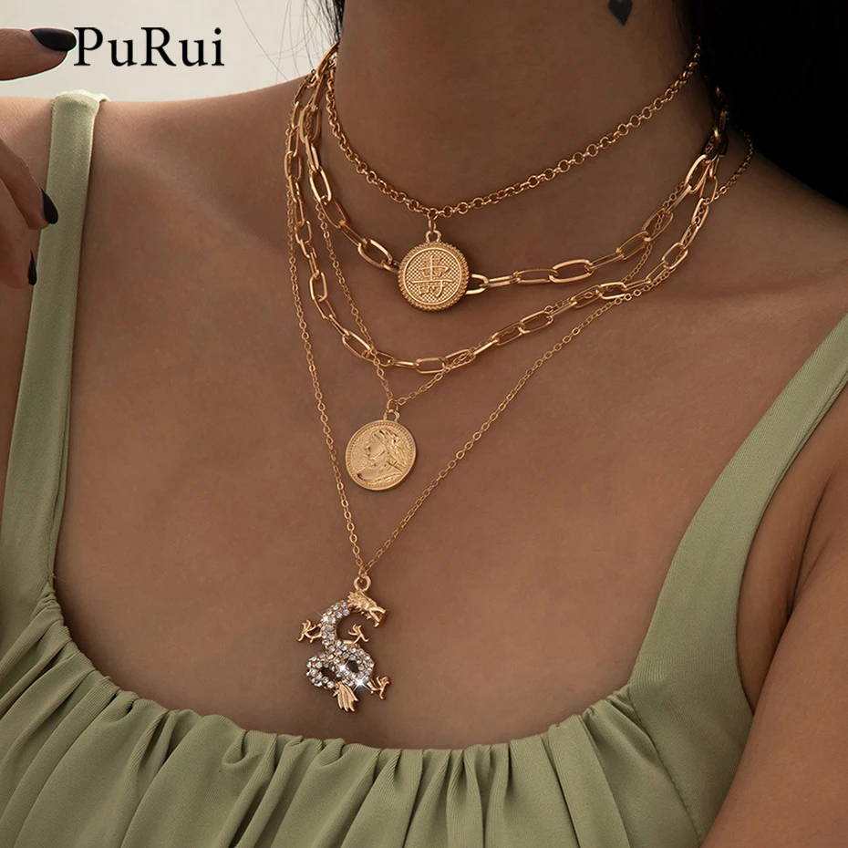 

Vintage Multilayer Lock Pendant Necklace for Women Statement Tennis Chain Choker Crystal Collar Goth Night Club Hip Hop Jewelry