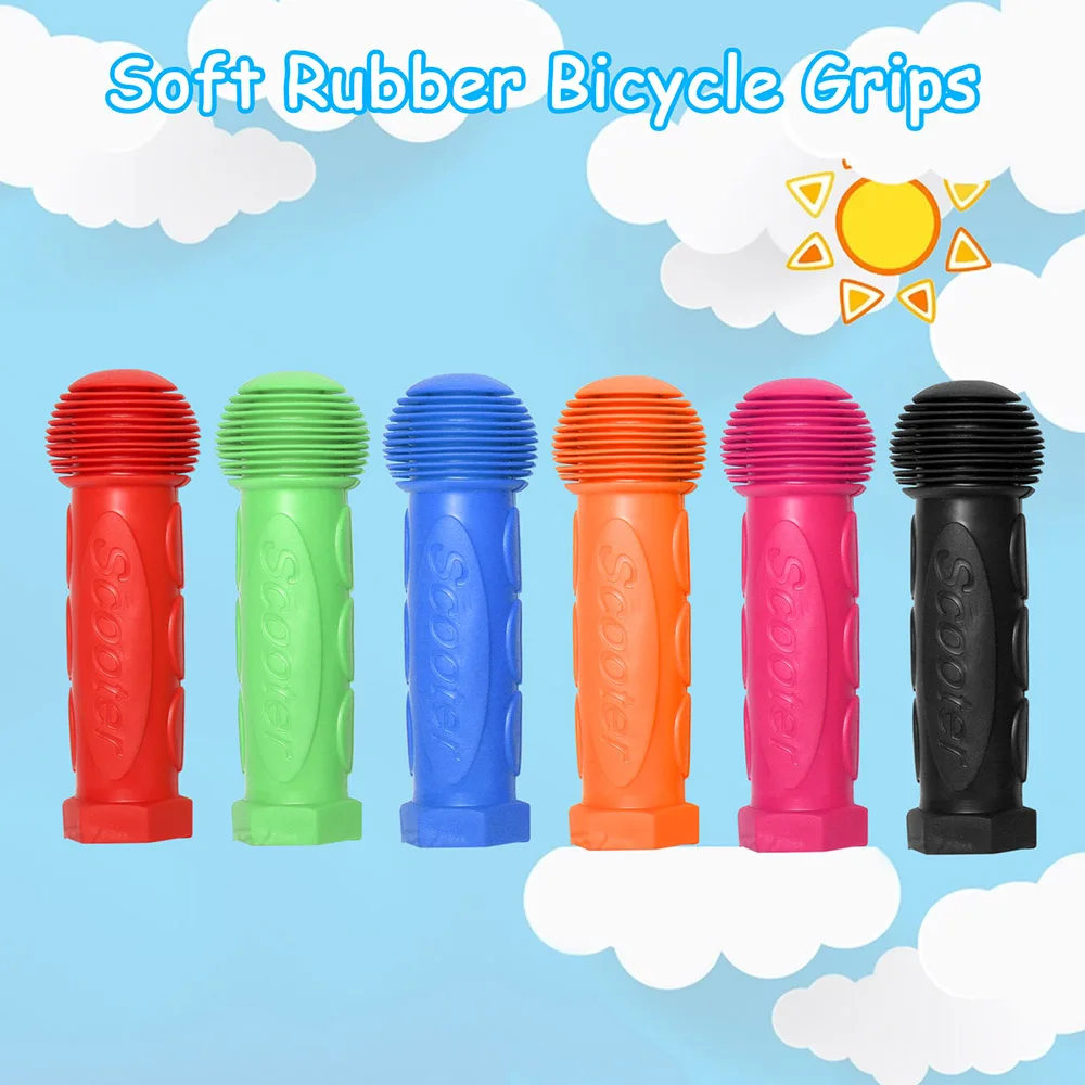 

Children Rubber Grip Handle Bike Handlebar Grips Cover Anti-skid MTB Bicycle Tricycle Skateboard Scooter Grips Colorful Blue Red