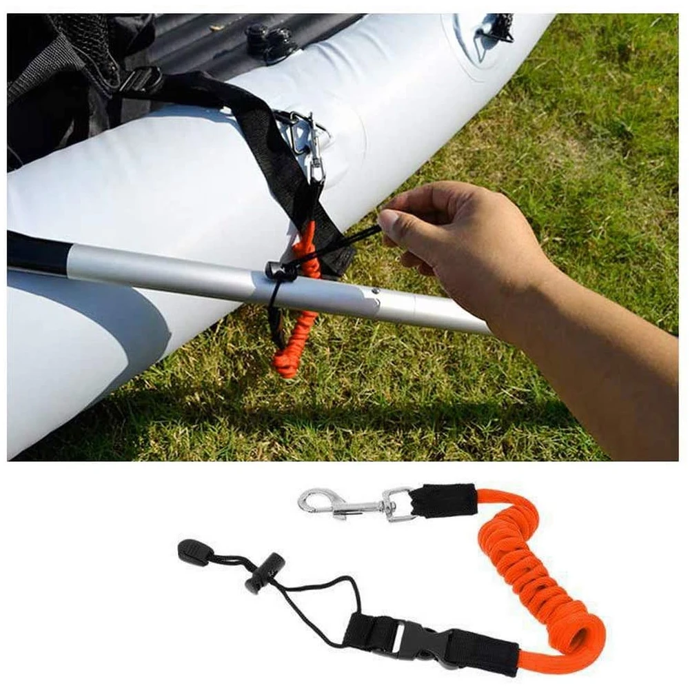 

2PCS Paddle Leash Rope Kayak Canoe Paddle Leash Fishing Rod Coiled Cord Boat Accessories Paddle Surfboard Ankle Leg Leash