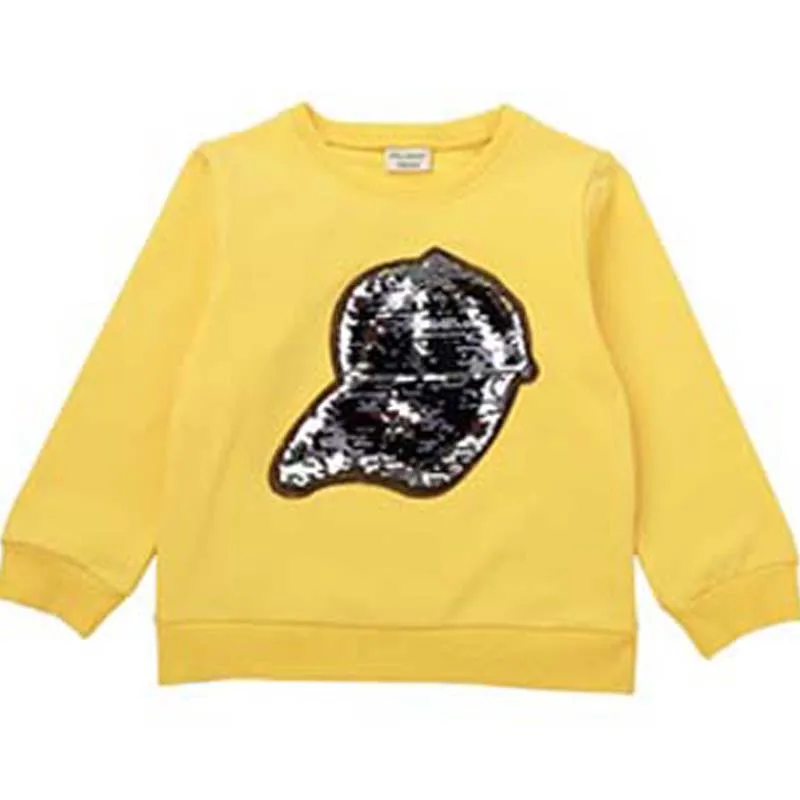 MF9895 Yellow Коллекция года, осенне-весенний Детский свитер детская одежда с пайетками новая хлопковая верхняя одежда для отдыха для детей возрастом от 3 до 8 лет свитер - Цвет: MF9895 Yellow