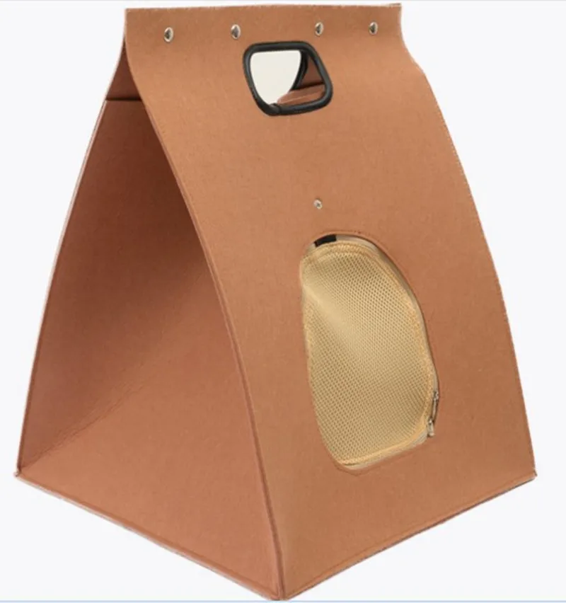 

Travel Pet Cat Carrier Tote Puppy Cat Carrying Outdoor Bag Felt Pet Nest Cat Dog Outing Bag Cat Kennel Foldable Cat Tent