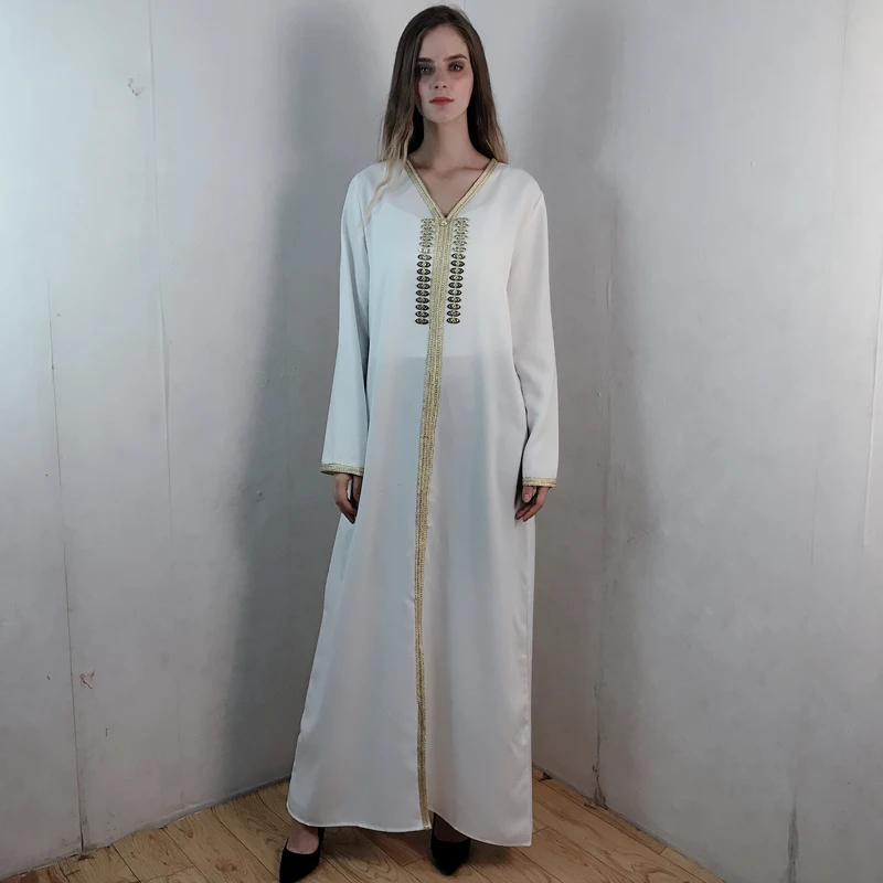 

Ramadan Eid Mubarak Abaya Turkey Robe Djellaba Femme Musulmane Muslim Long Dress For Women Caftan Marocain Kaftan Prayer Clothes