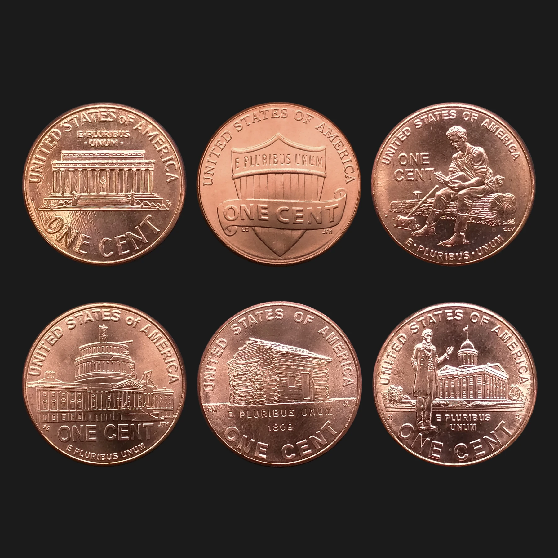 M 2 нам 1 цент 6 шт. в комплекте монеты Америка новый оригинальный монета