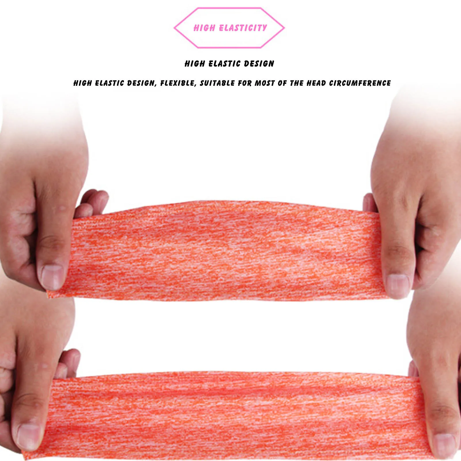 

1PC Elastic Absorbent Sweat Bands Yoga Running Fitness Headband Sports Hair Bands Basketball Gym Stretch Hair Wrap