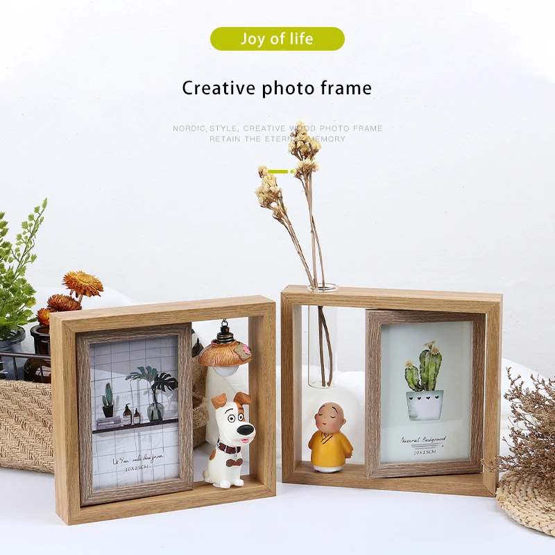 Креативная Подарочная фоторамка с двойной вращающейся рамкой|Рамка| |