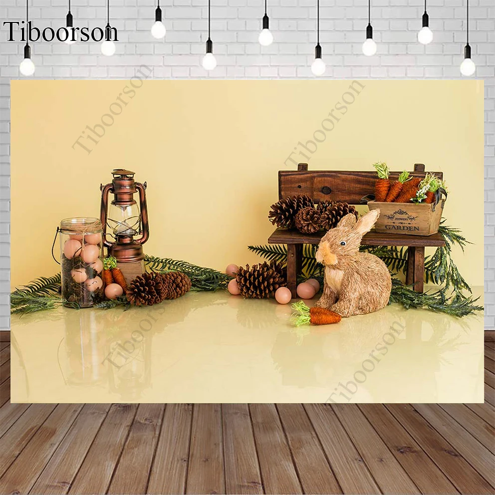 

Happy Easter rabbit Egg Board Floor Wreath Backdrop Vinyl Photography Background For Photo Studio Photophone Shoot