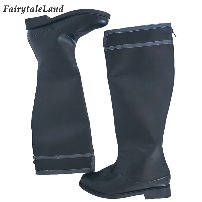 Обувь для косплея супергероя справедливости черная обувь сапоги Кларк Кента