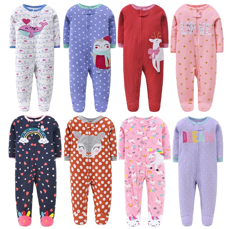 

Christmas Newborn Baby Girl Romper 2022 Spring And Autumn Children Boys Clothes Cotton Jumpsuit With Zipper Cartoon Infant 0-12m