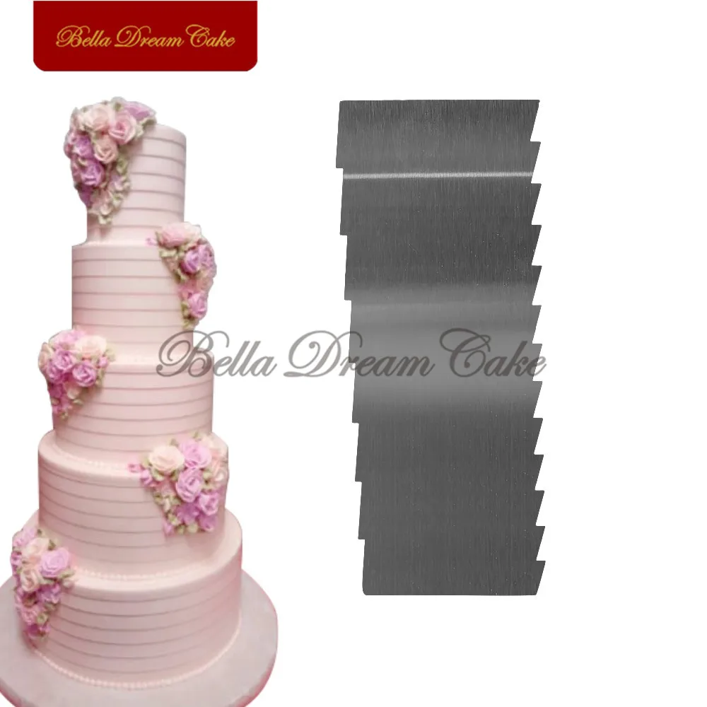 1 шт. двухсторонний скребок в форме пилы из нержавеющей стали шпатели для торта